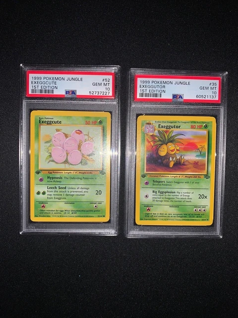 1999 Pokemon Jungle Exeggcute 52/64 Exeggutor 35/64 1st Edition PSA 10 Gem Mint