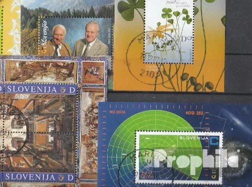 Briefmarken Slowenien 5 verschiedene Blöcke gestempelt