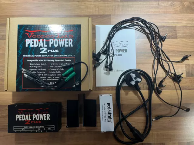 Voodoo Lab Pedal Power 2 Plus BOXED with Pedaltrain Mounting Kit and Patch Leads