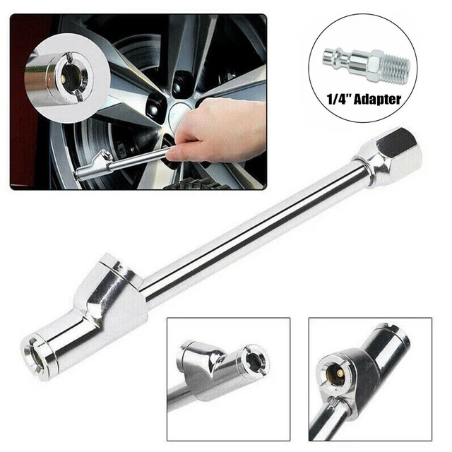 Mandrin Pneumatique Double Tête NPT Pour Gonflage Pneus - Compatible Compresseur Air, Voiture, Moto, Design Push-to-connect