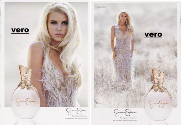 print ad JESSICA SIMPSON with smell strip fragrance parfum perfume vtg celebrity