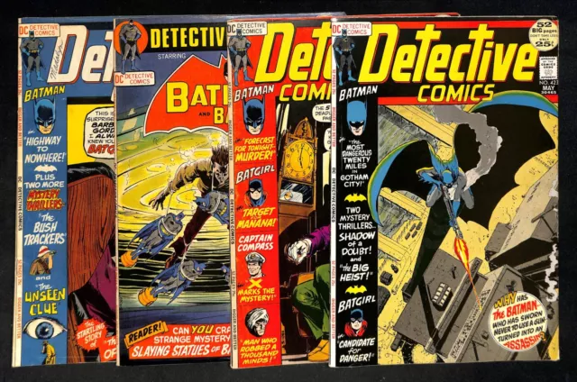 Detective Comics #419 Through #423 - Batgirl Appearance DC Comics 1972 (DM) 90