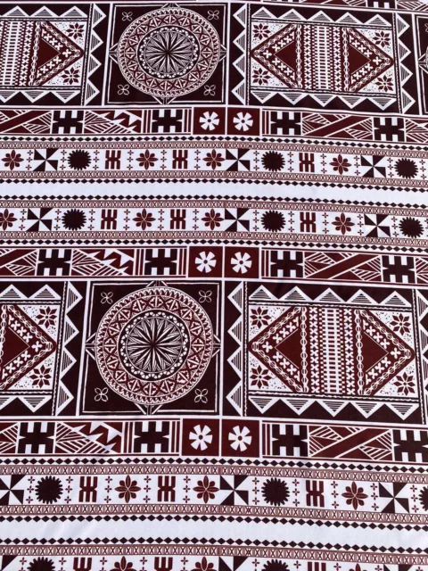 Polynesian Block Print Tattoo Fabric by the Yard 58” Newest Design - Premium