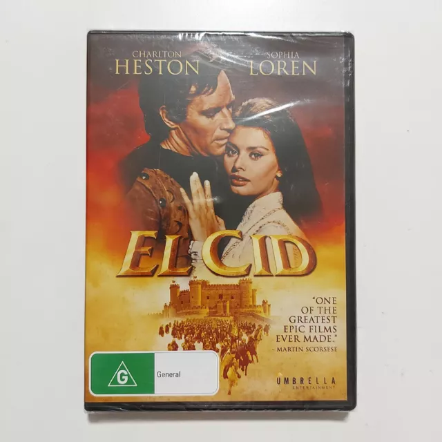 El Cid DVD NEW Region 4 (1961 Movie) Charlton Heston/Sophia Loren