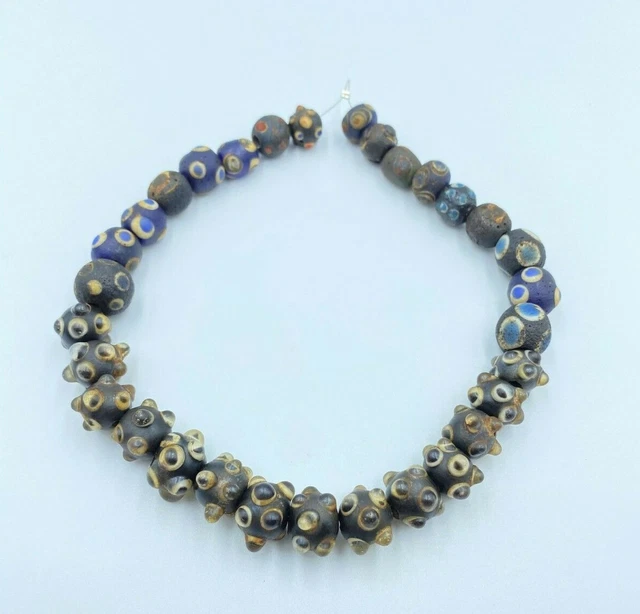Old Vintage Antique Trade Glass Ancient Roman's Jewelry Beads Multi Color