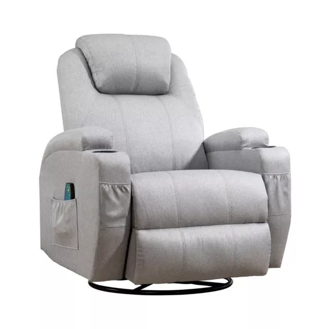 Massagesessel Fernsehsessel 360°drehbar Relaxsessel Wärmefunktion Polstersessel