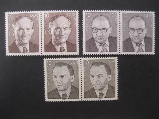 Briefmarken DDR 2 x Mi.Nr. 2920/22 Arbeiterbewegung postfr. waagerechtes Pärchen