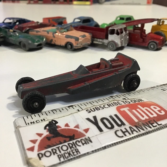 VINTAGE TOOTSIETOY RED WEDGE DRAGSTER RACE CAR PARTS RESTORE 164 USA 2