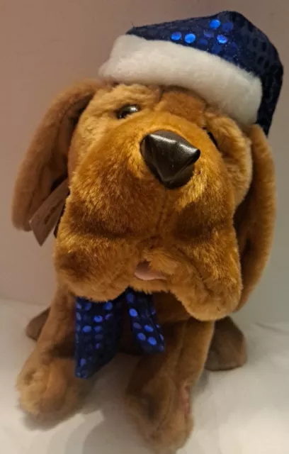 PBC International Plush Musical SINGS BLUE CHRISTMAS Dog Animated 12" NWT