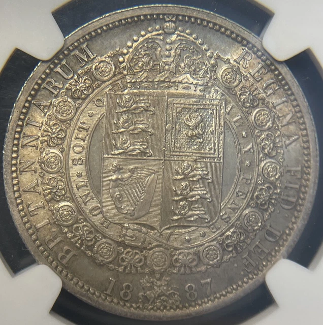 1887 Great Britain Victoria Silver Half Crown Jubilee Head NGC MS63+