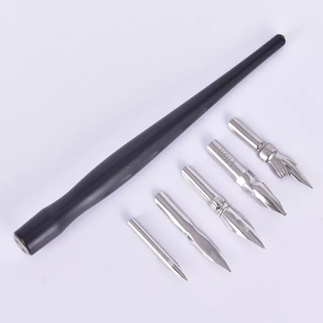 Anime Pen Tip Pen Set Kalligraphie Zeichen Kit Tool Set 5 Feder mit 1 Halter'EL