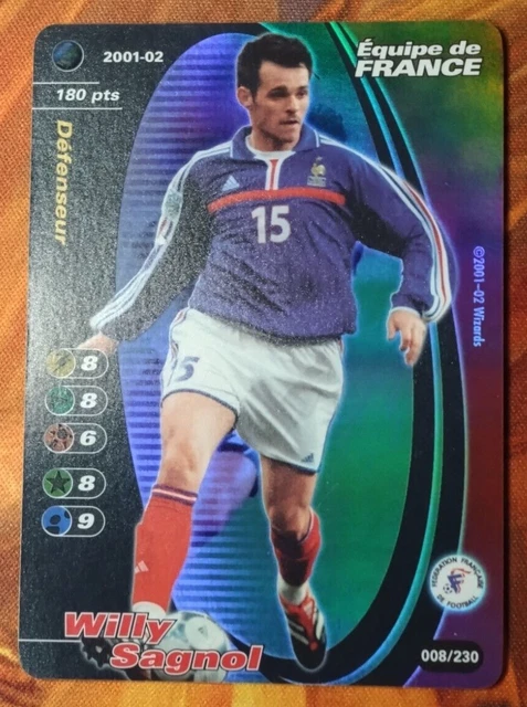 Carte Panini Equipe De France 1998-2002 - Willy Sagnol N°9 - Original Vintage
