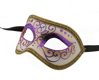 Mask from Venice Colombine Or Civet Purple And Golden for Fancy Dress 1054 2
