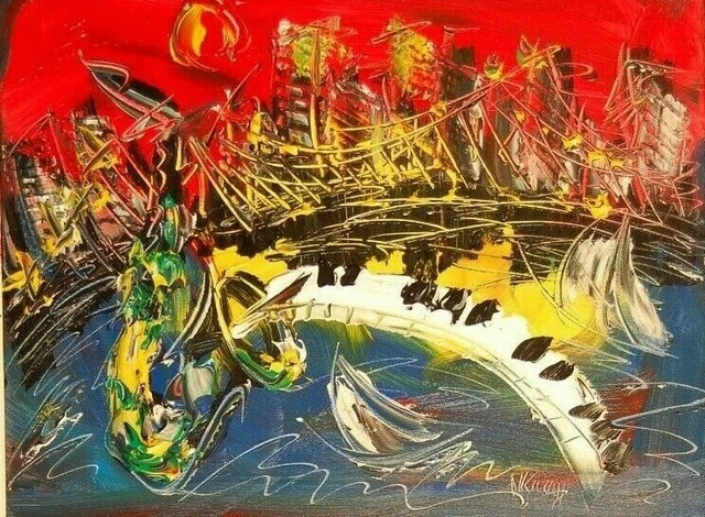 NEW YORK CITY Painting Original Oil On Canvas Gallery Artist  ERRTYJrergg
