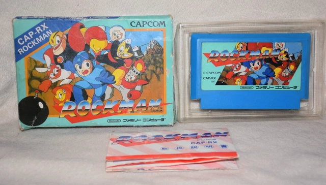 Rockman 1 Megaman 1 Famicom FC Nintendo NES CAP-RX Japan Import US Seller! CIB