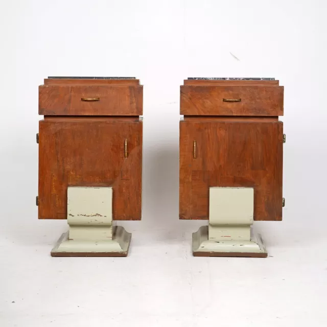 Pair Of Art Deco Bedside Tables