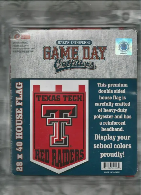 NCAA Texas Tech Red Raiders House Flag Banner 2 Sided Team Logo 28" x 40"