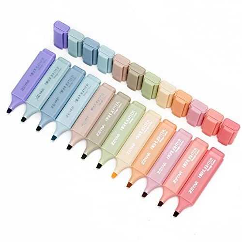 Highlighter Pen, Vintage Colors Chisel Tip Markers, Water Based, Quick ...