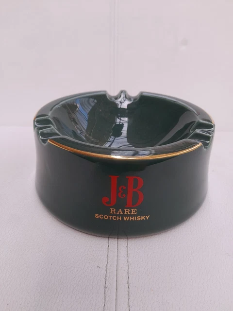 Collectible Rare J & B SCOTCH WHISKY WADE Vintage Retro Green ASHTRAY 16cm