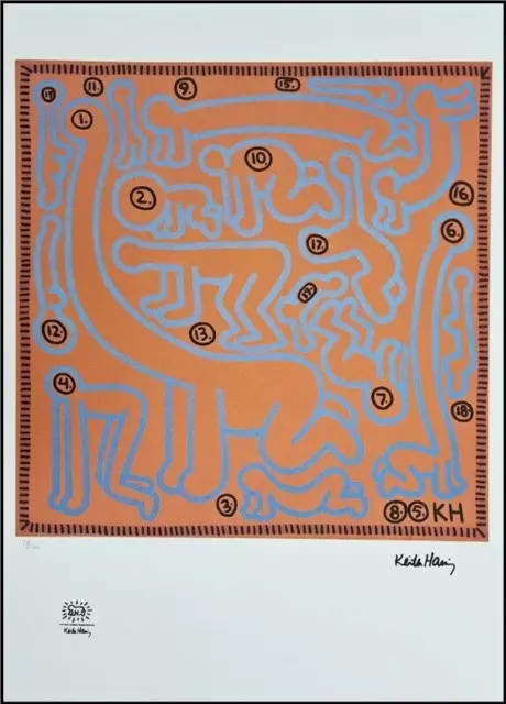 KEITH HARING * Untitled * signed lithograph * Kunstdruck * limited # 58/150