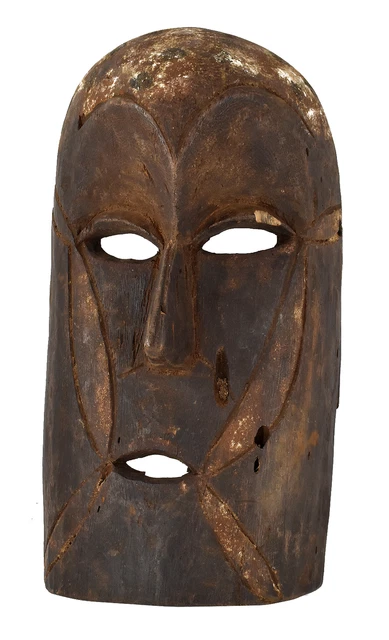 Bembe Plank Mask Wood Alunga Congo African Art