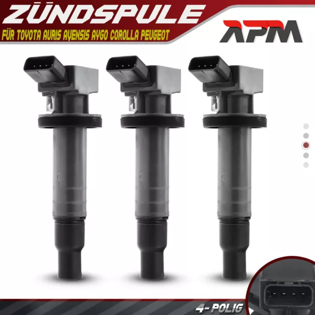 3x Bobine D'Allumage Module pour Toyota Auris Avensis Aygo Corolle Peugeot 107