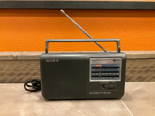 Sony Portable Radio Model ICF-36 Quad Band Weather/TV/AM/FM FULLY FUNCTIONING