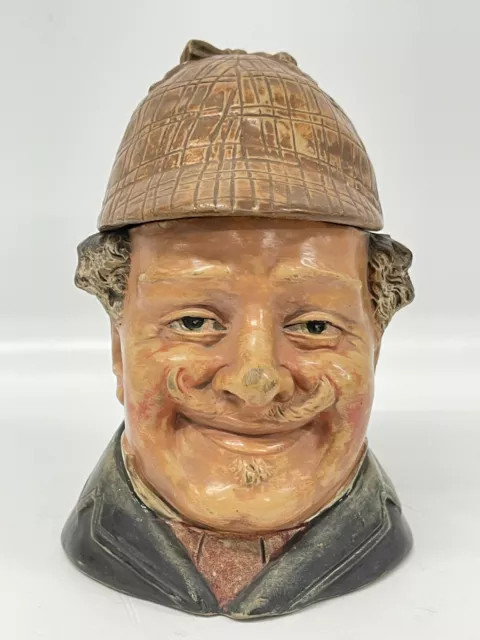 Antique Tobacco Jar Figural Humidor Bernard Bloch Sherlock Holmes