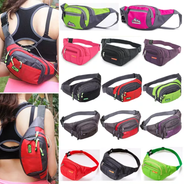Men Women Fanny Pack Belt Waist Bag Cross body Sling Shoulder Travel Sport Pouch