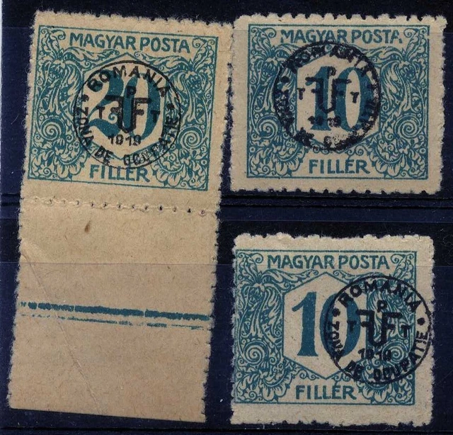Romanian Hungary 1919 Romanian Occupation DEBRECEN II. large margin+SHIFT MNH,OG