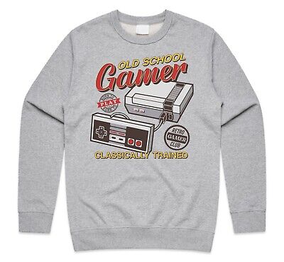 Old School Gamer SNES Jumper Sweatshirt Funny Retro Gaming Game Gift Vintage