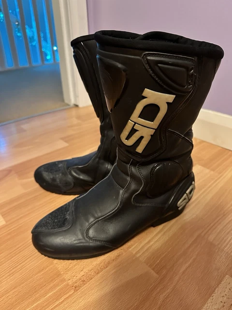 SIDI ON ROAD Men s Motorcycle Boots with SympaTex BLACK UK Size 25.99 PicClick UK
