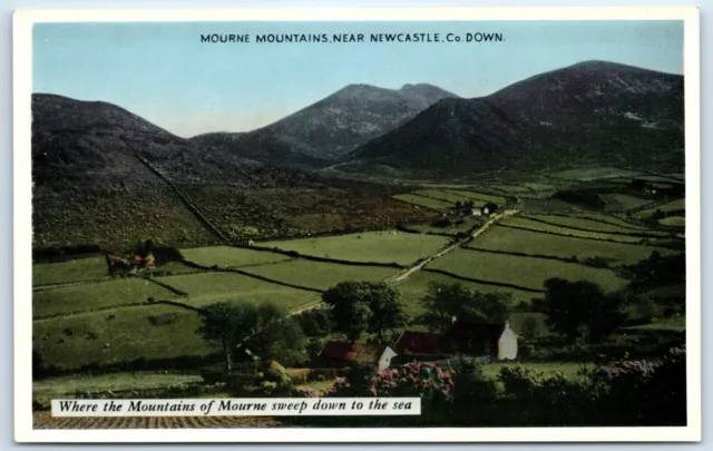 Postcard Mourne Mountains Newcastle County Down Northern Ireland