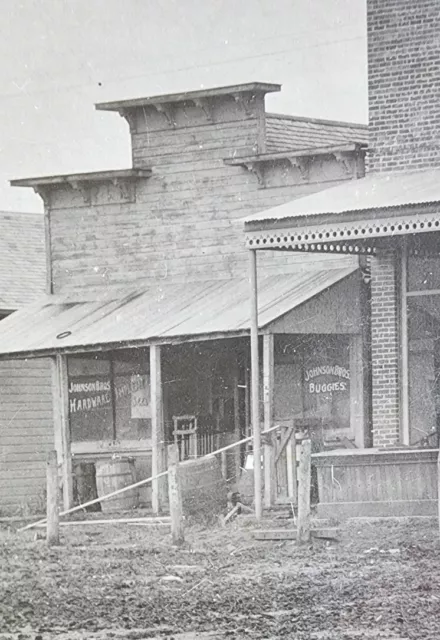2 RARE 1908 Kackley Kansas Ghost Town Old West Street Scene RPPC Photo Postcard