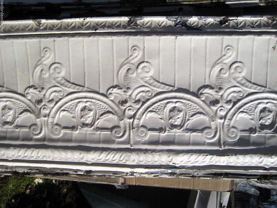 SALE Antique Victorian Ceiling Tin Tile Nouveau Pie Cupboard Chic Torch Fleur De