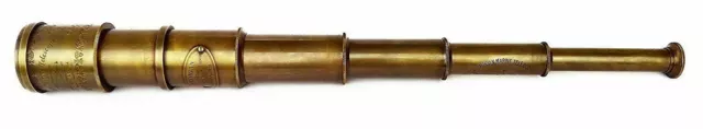 Victorian Marine Old Antique Telescope 18" Maritime Nautical Brass Spyglass Gift 2