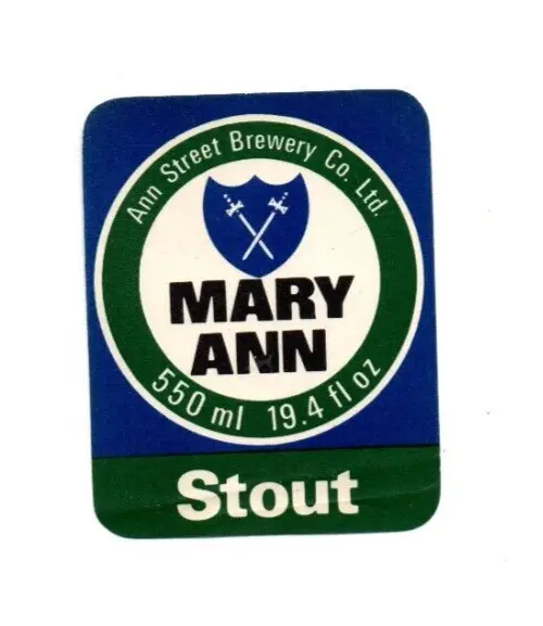 Trikot - Bieretikett - Ann Street Brewery, St. Helier - Mary Ann Stout