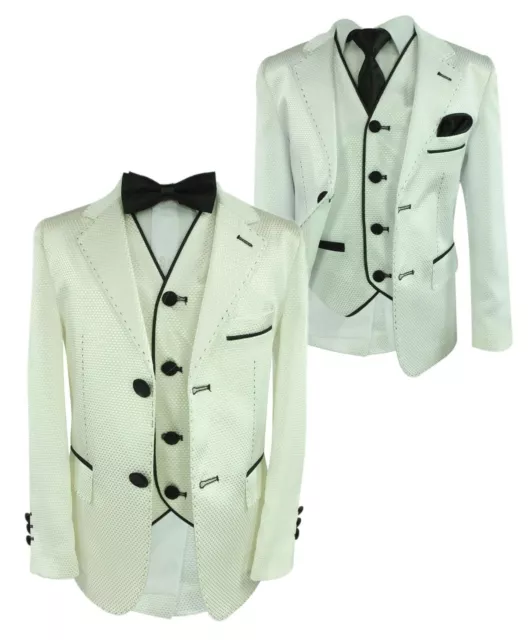 Boys Suit Tailored Fit 3 Piece Communion Wedding Birthday Formal Event Set