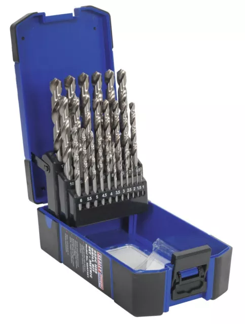 Sealey HSS Split Point Fully Ground Drill Bit Set 25pc Metric AK47251