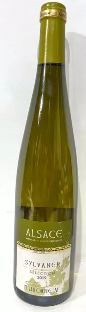 Ancienne Bouteille de Vin Blanc Alsace Sylvaner Cave de Turckheim 2019