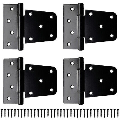 3.5inch Shed Hinges Door Hinges Square Barn Hinges Heavy Duty Gate Hinges, 4PCS