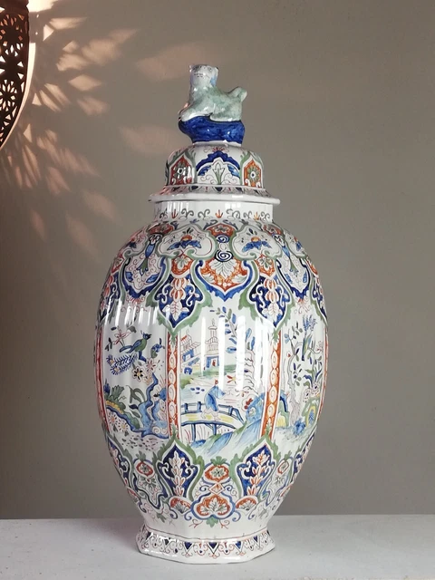 Superbe potiche ancienne, Jarre géante  faïence de Delft 2
