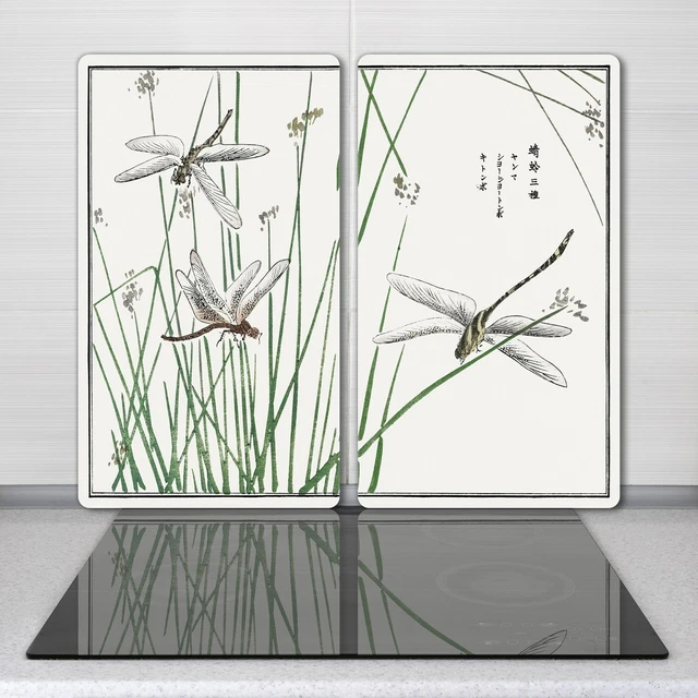 Planche a découpe verre Peinture Colline Prairie Arbres Ciel Nuages 2x30x52