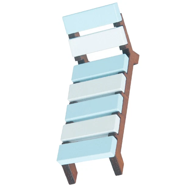 Mini Chaise De Plage En Bois – Déco Miniature Pour Maison De Poupée, Bureau Ou Bibliothèque