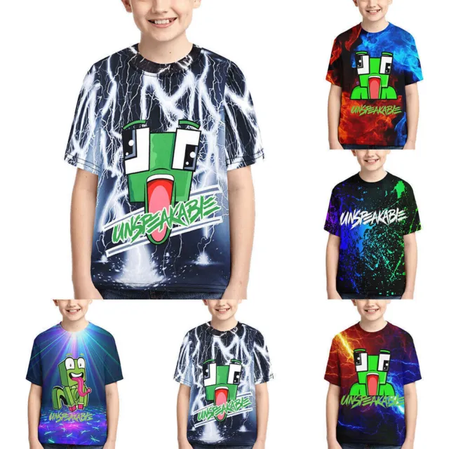 Kids Girls/Boys Unspeakable Print T-shirt Short Sleeve Tee Shirt Tops Blouse New