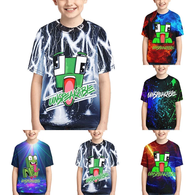 Kids Girls/Boys Unspeakable Print T-shirt Short Sleeve Tee Shirt Tops Blouse New