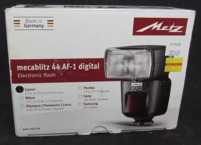 Metz mecablitz 44 AF-1 Digital Electronic Flash for Canon Digital & Film Cameras