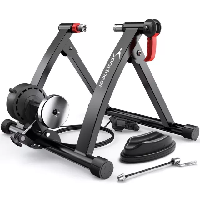 Magnetic Turbo Trainer Bike Trainer Stand w/ Noise Reduction for Indoor Riding