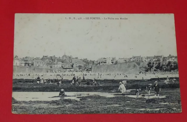 Cpa Carte Postale 1908 France Pas-De-Calais 62 Le Portel Peche Aux Moules