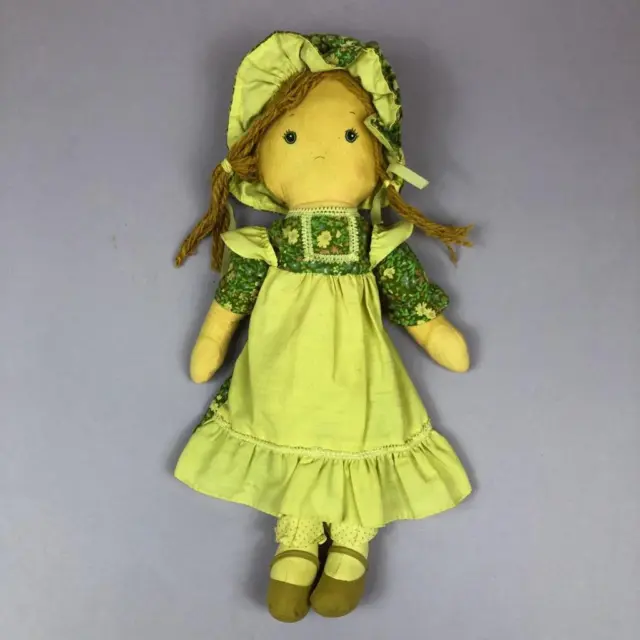Vintage Holly Hobbie Amy Knickerbocker 15" Medium Rag Soft Toy Doll 1970s 1980s